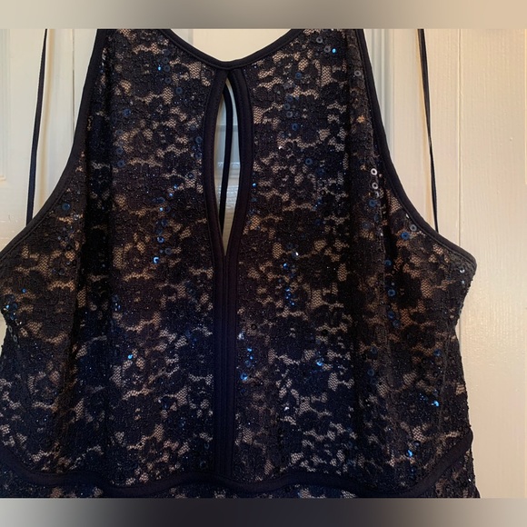 Stunning Laura Plus Blue Gown - Picture 6 of 8